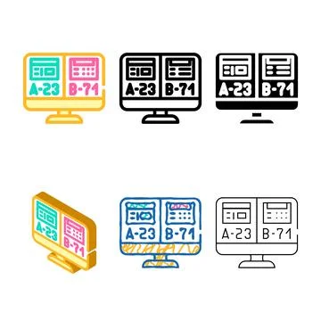 Ab testing ux looks ui design color icon vector Stock Illustration
