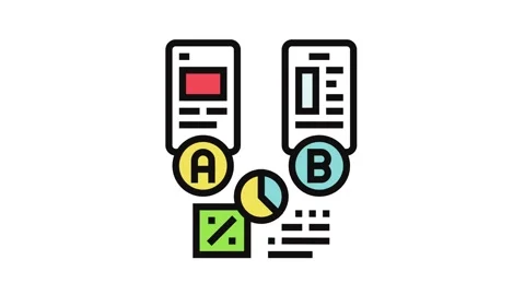 Ab testing ux ui design color icon animation Stock Footage 326102657