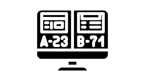 Ab testing ux ui design glyph icon animation Stock Footage 326740936