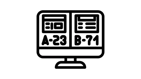 Ab testing ux ui design line icon animation Stock Footage 326757040