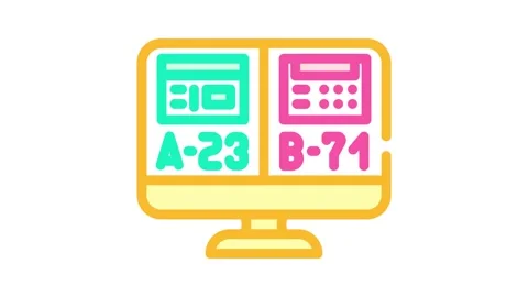 Ab testing ux ui design color icon animation Stock Footage 327264470