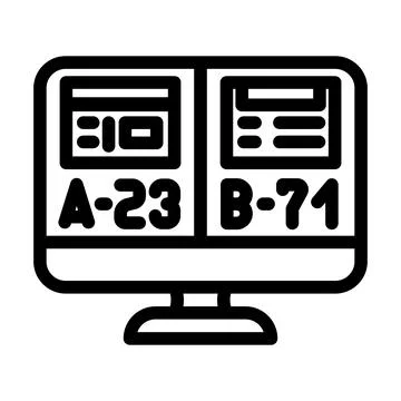 Ab testing ux ui design line icon vector illustration Illustrazione stock