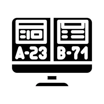 Ab testing ux ui design glyph icon vector illustration Stockillustratie