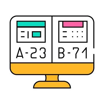 Ab testing ux ui design icon color illustration Stockillustratie
