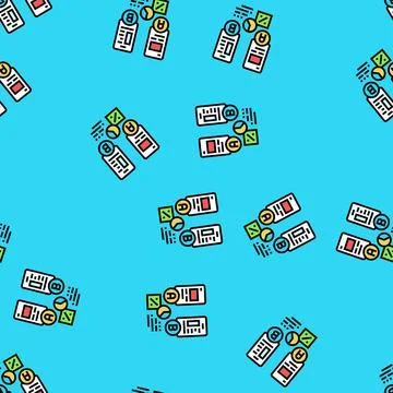 Ab testing ux ui design vector seamless pattern Illustrazione stock