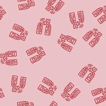 Ab testing ux ui design line seamless pattern 스톡 일러스트