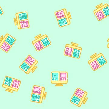 Ab testing ux ui design vector seamless pattern Stockillustratie