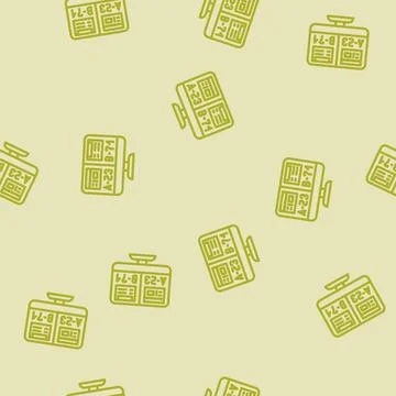 Ab testing ux ui design line vector seamless pattern Illustrazione stock