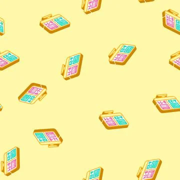 Ab testing ux ui design isometric icon seamless pattern イラスト素材