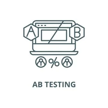 Ab testing vector line icon, outline concept, linear sign 스톡 일러스트