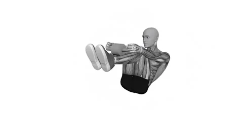 AB Wheel Take it or Leave It fitness exercise workout animation video male m Video stock 258821569