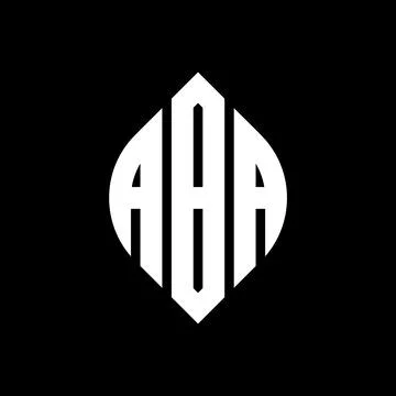 ABA circle letter logo design with circle and ellipse shape. ABA ellipse letters Stock Illustration