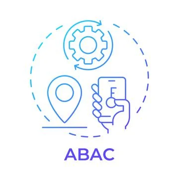 ABAC blue gradient concept icon Illustrazione stock