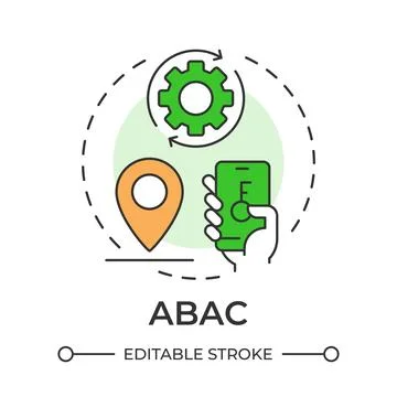 ABAC multi color concept icon Stock Illustration