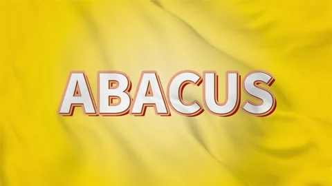 ABACUS - 4k flag animation with ABACUS text - 4k loop video Stock Footage 170992075