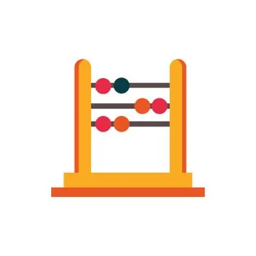 Abacus arithmetic elementary education school icon design Stock Illustration