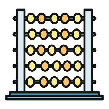 Abacus calculating instrument teaching counting and math skills Stock Illustration