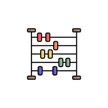 Abacus color gradient vector icon Stock Illustration