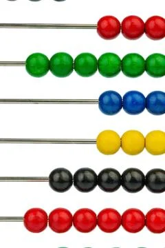Abacus with colored beads Stock Photos
