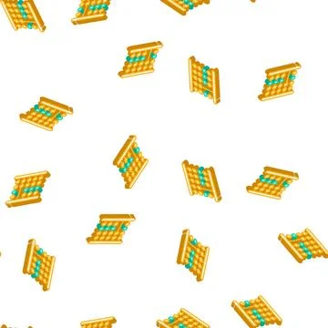 Abacus counter isometric icon vector isolated illustration Stock Illustration