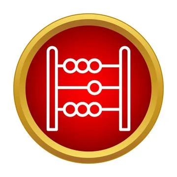 Abacus counting beads math calculation education icon Stock Illustration