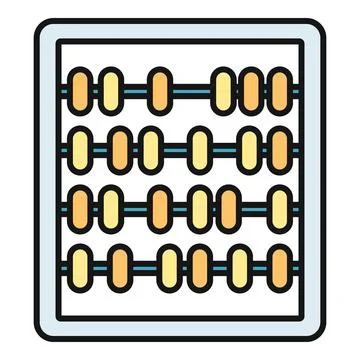 Abacus counting calculating learning arithmetic math tool Иллюстрация