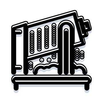 Abacus counting calculating learning math icon 스톡 일러스트