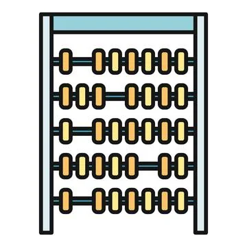 Abacus counting calculating learning math arithmetic tool Stock Illustration