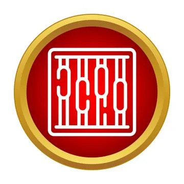 Abacus counting calculating math education tool icon Stock Illustration