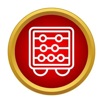 Abacus counting calculating math education icon Stock Illustration