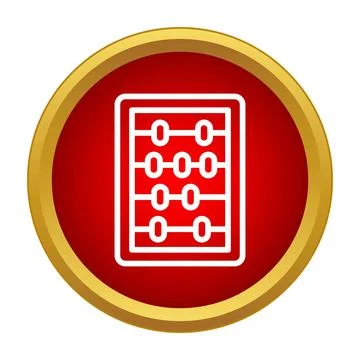 Abacus counting calculating math education tool icon イラスト素材