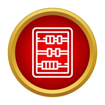 Abacus counting calculating math learning classic tool icon イラスト素材