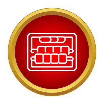Abacus counting calculating mathematical education tool icon Stock Illustration