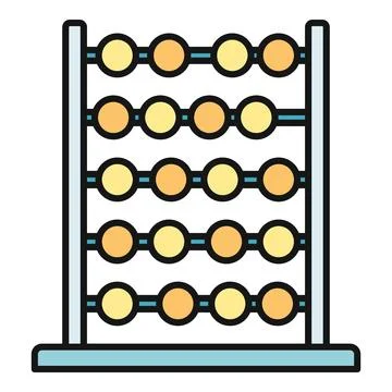 Abacus counting calculating mathematical tool for education Stock Illustration