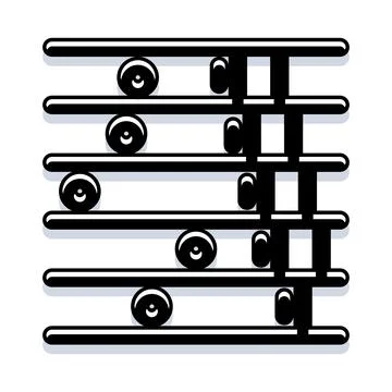 Abacus counting calculating numbers mathematics education concept Illustrazione stock