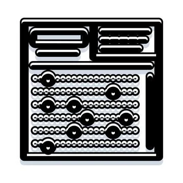 Abacus counting calculation arithmetic icon mathematical tool Stock Illustration