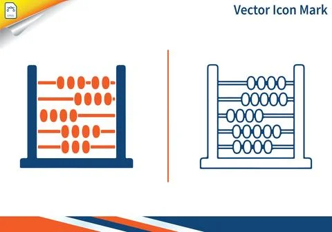 Abacus counting frame with beads icon. Stock-Illustration