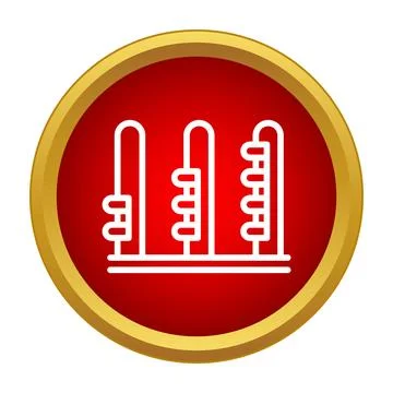 Abacus counting frame icon illustrating calculations and learning math Stock Illustration