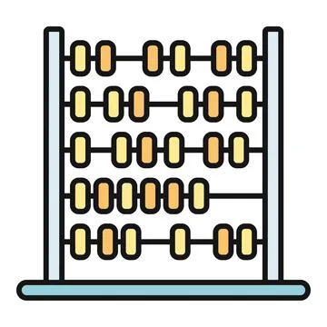 Abacus counting mathematical tool for education illustration Stockillustratie