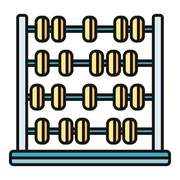 Abacus counting tool for early math education Иллюстрация