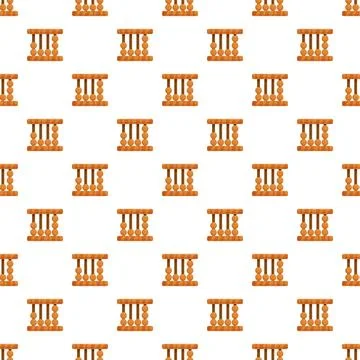 Abacus counting tool geometric seamless pattern Stock Illustration