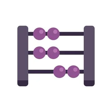 Abacus counting tool for math calculations and education Stock Illustration