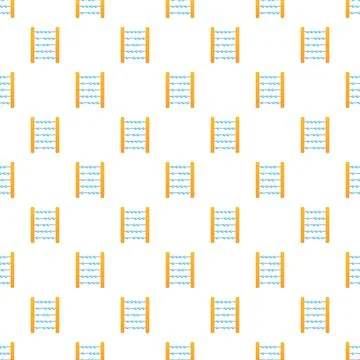 Abacus counting tool mathematics education seamless pattern Stock Illustration