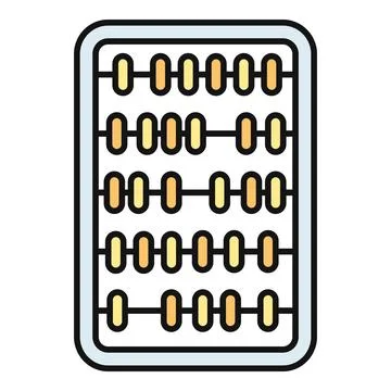 Abacus counting tool for mathematics education learning Stock Illustration