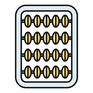 Abacus counting tool for mathematics education learning Illustrazione stock
