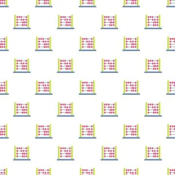 Abacus counting tool pattern for mathematics education Stock Illustration
