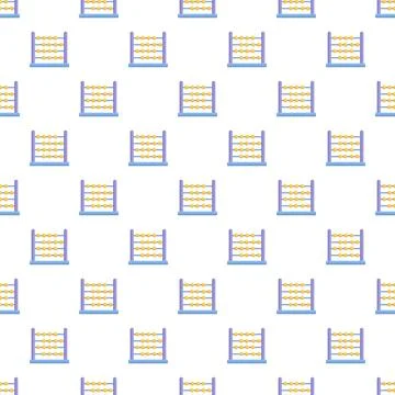 Abacus counting tool seamless pattern learning education Stock Illustration