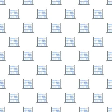 Abacus counting tool seamless pattern background Stock Illustration