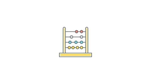 Abacus icon animation for video motion graphics Stock Footage 162734658