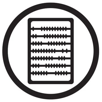 Abacus icon black Stock Illustration